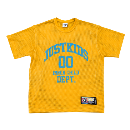 JustKids - Golden Yellow Mesh Basketball T-shirt University