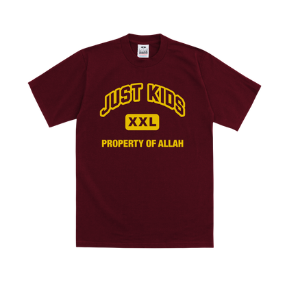 UNCDL - JUSTKIDS XXL PROPERTY Burgundy T-SHIRT