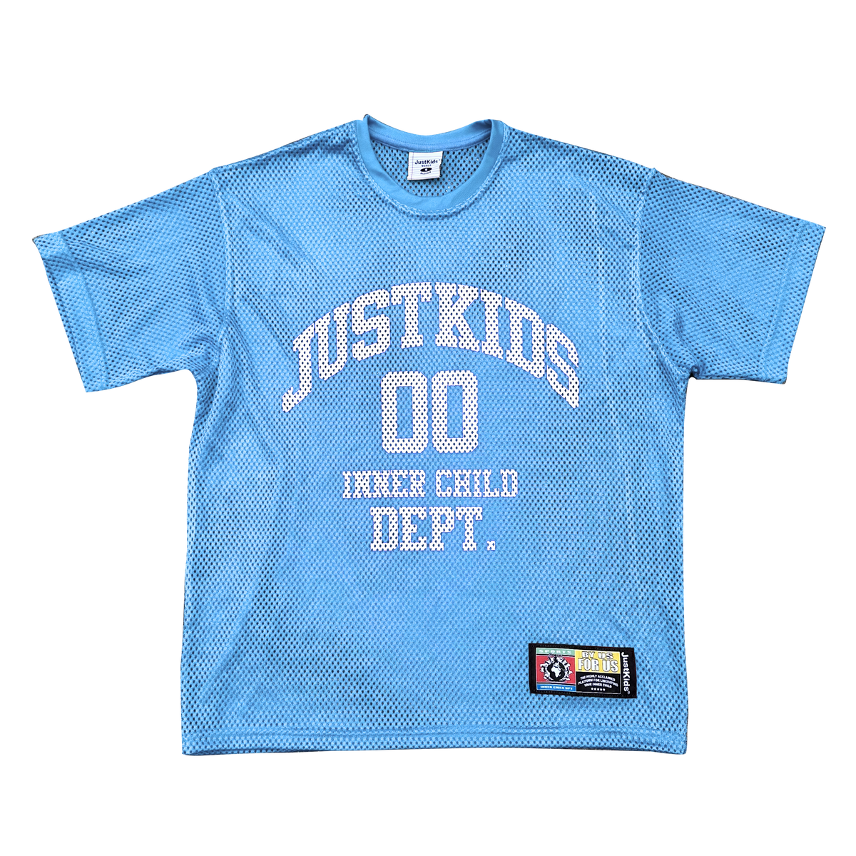 JustKids - Baby blue Mesh Basketball T-shirt University