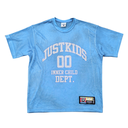 JustKids - Baby blue Mesh Basketball T-shirt University