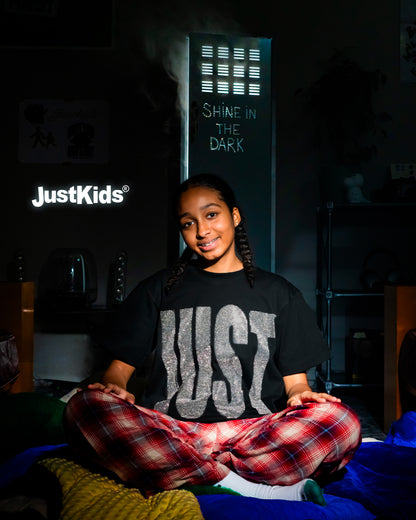 JustKids - SHINE IN THE DARK Black T-shirt