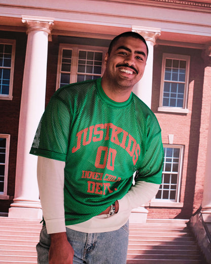 JustKids - Green Mesh Basketball T-shirt University